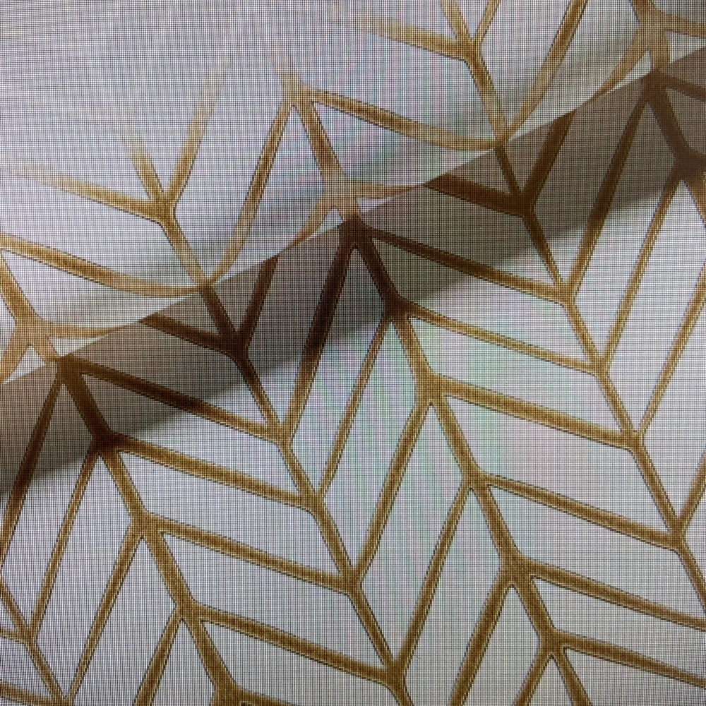 Gold and White Geometric Patterned wallpaper Serena &Lily